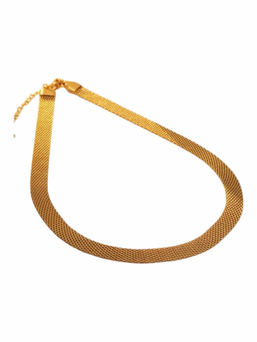 Mesh Choker Necklace 18KT Gold Plated Ion Coated NWT